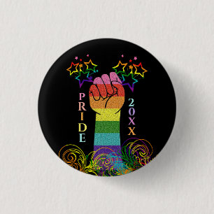 Gay LGBTQ Pride Month Rainbow Custom 3 Cm Round Badge