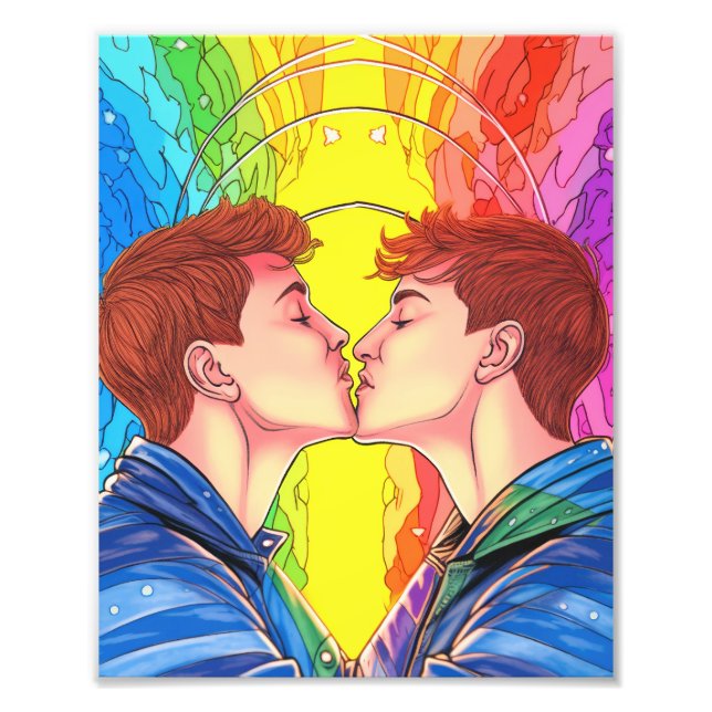 Gay Love Make Your Rainbow Photo Print (Front)
