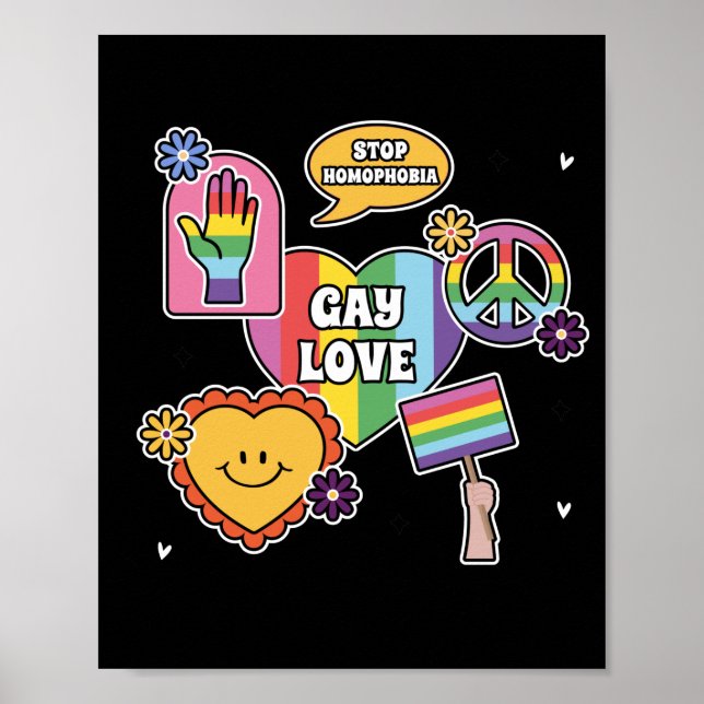 Gay love. Pride day. LGBT+Pride. Poster (Front)
