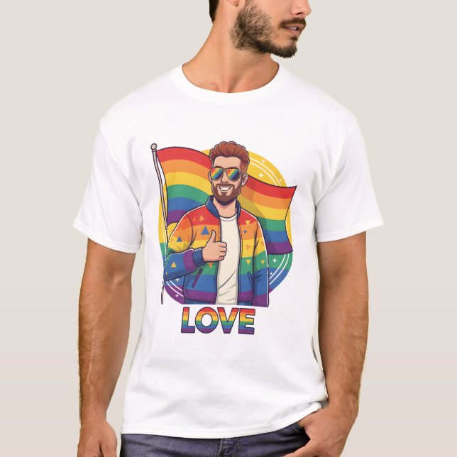 Gay LOVE T-Shirt | Gay Pride Shirt for Men | LGBTQ (Front)