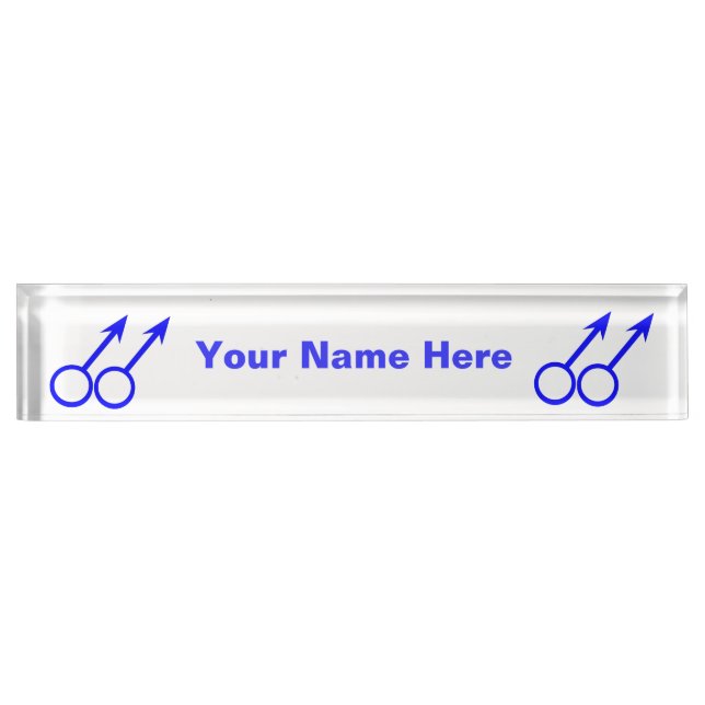 Gay Lovers Custom Desk Nameplate (Front)