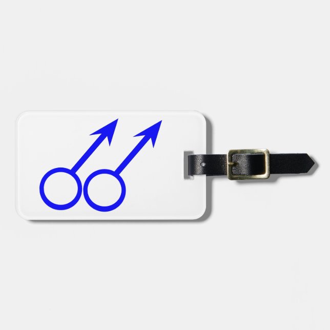Gay Lovers Custom Luggage Tag (Front Horizontal)