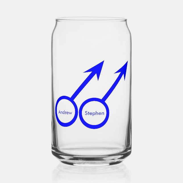 Gay Lovers Customisable Can Glass (Front)