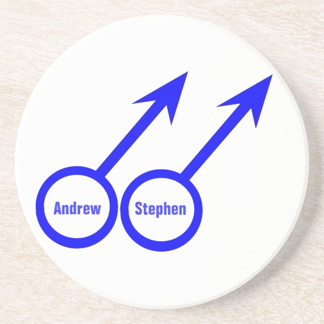 Gay Lovers Customisable Coasters (Front)