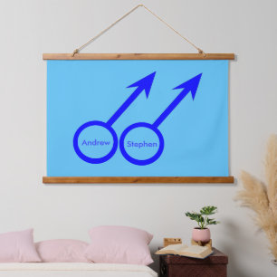 Gay Lovers Customisable Hanging Tapestry