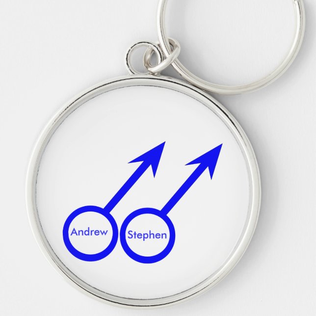 Gay Lovers Customisable Keychain (Front)