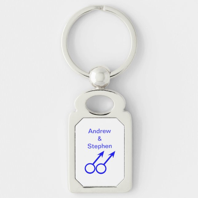 Gay Lovers Customisable Keychain (Front)