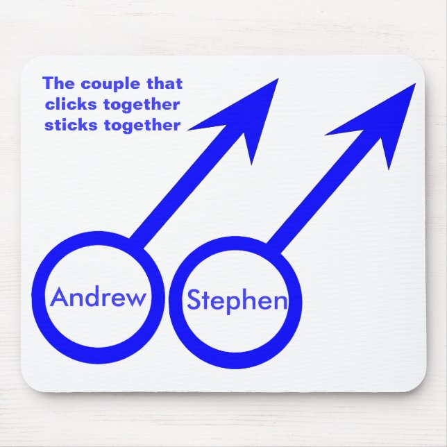 Gay Lovers Customisable Mousepad (Front)