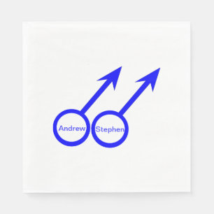 Gay Lovers Customisable Paper Luncheon Napkins