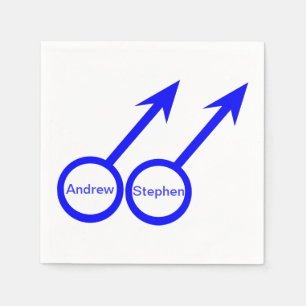 Gay Lovers Customisable Paper Napkins