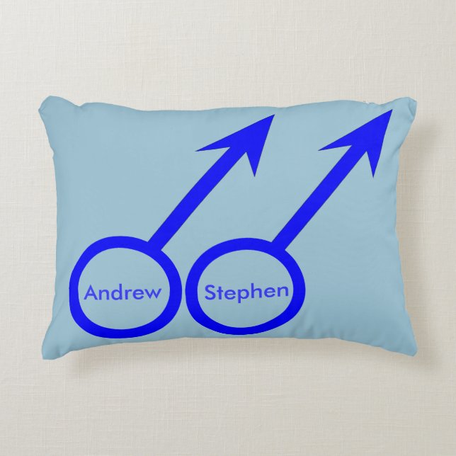 Gay Lovers Customisable Pillow (Front)