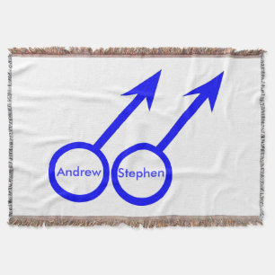 Gay Lovers Customisable Throw Blanket