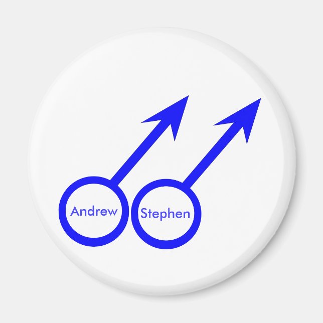 Gay Lovers Customizable Magnet (Front)