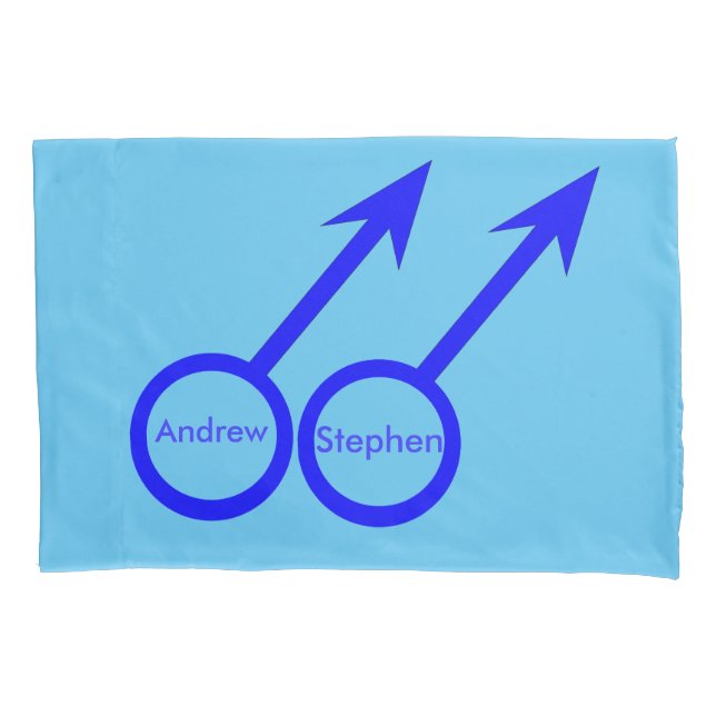 Gay Lovers Personalised Pillowcase (Front)