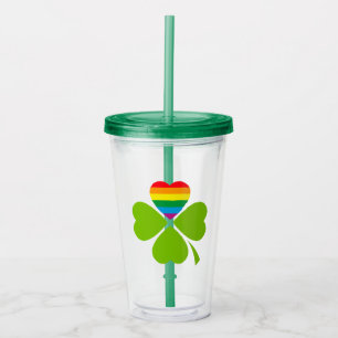 Gay Lucky Clover Acrylic Tumbler