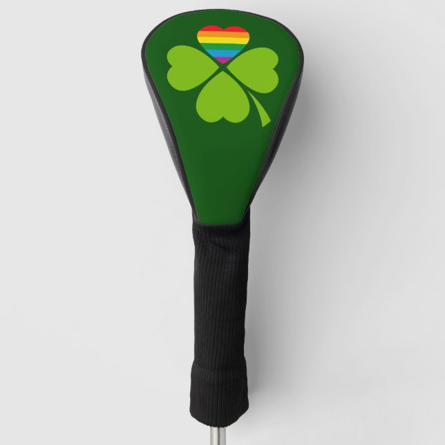 Gay Lucky Clover Golf Head Cover (Front)