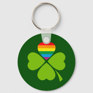 Gay Lucky Clover Key Ring