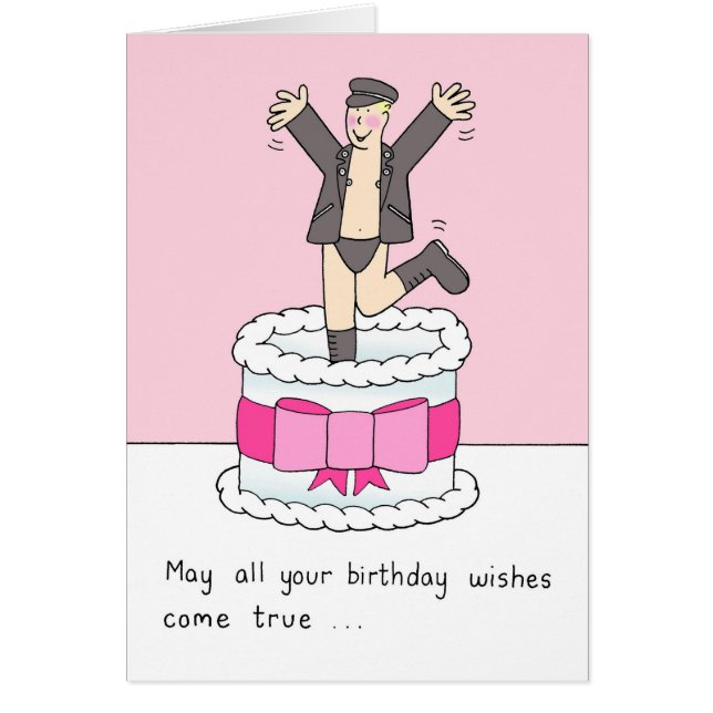 Gay Male Birthday Cartoon Humour (Front)