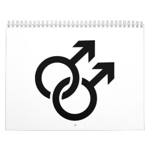Gay male logo calendar