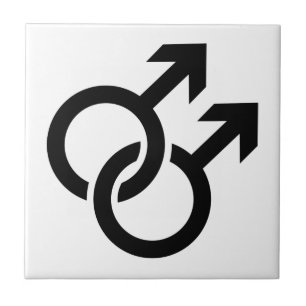 Gay male logo tile