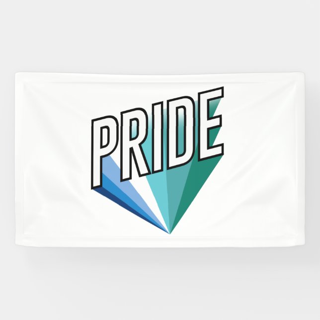 Gay Male Pride Burst Banner (Horizontal)