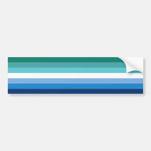 Gay Male Pride Flag (Azure) Bumper Sticker