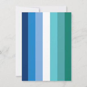 Gay Male Pride Flag (Azure) Holiday Card