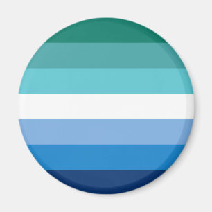 Gay Male Pride Flag (Azure) Magnet