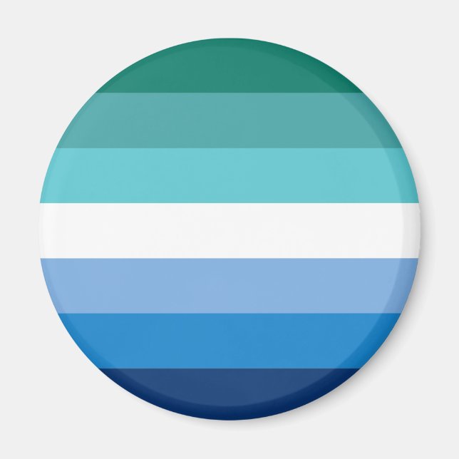 Gay Male Pride Flag (Azure) Magnet (Front)