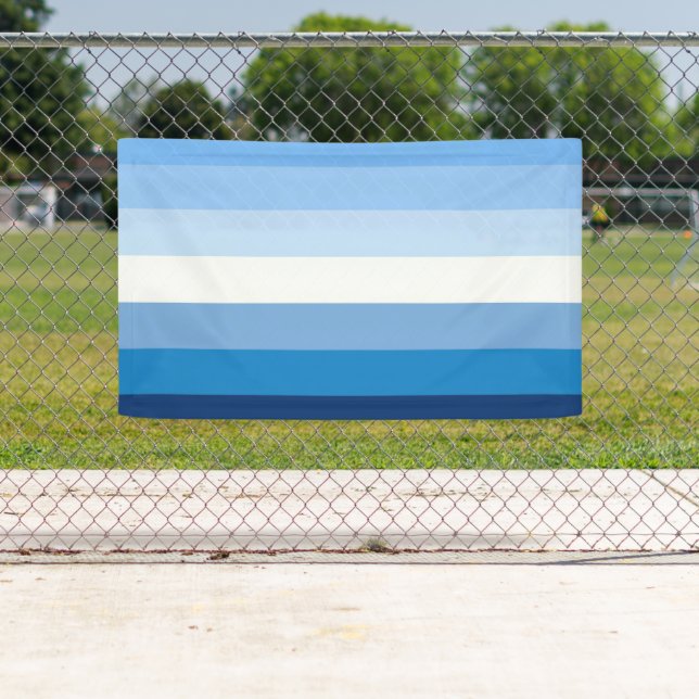 Gay Male Pride Flag (Blue) Banner (Insitu)