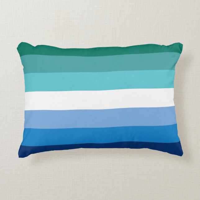 Gay Male Pride Flag Decorative Cushion (Front)