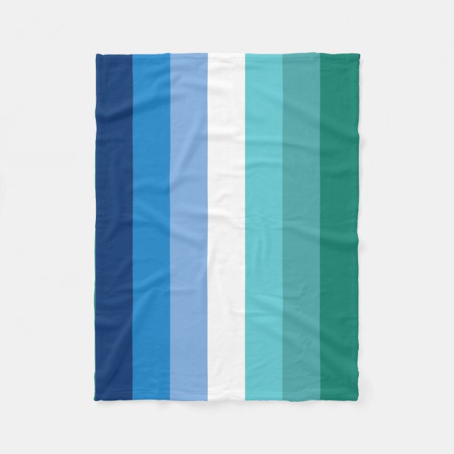 Gay Male Pride Flag Fleece Blanket (Front)