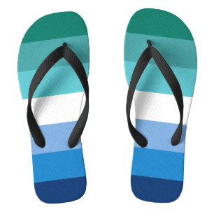 Gay Male Pride Flag Flip Flops