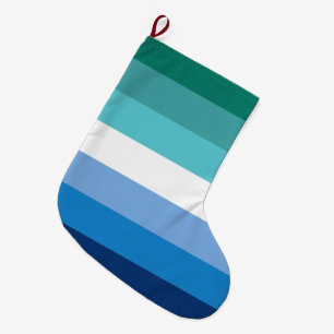 Gay Male Pride Flag Large Christmas Stocking