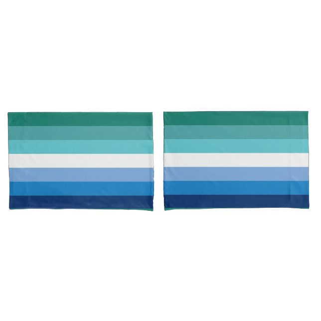 Gay Male Pride Flag Pillowcase (Front-Set)