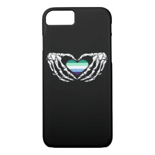 Gay Male Pride Skeleton Halloween Mlm Goth Heart C iPhone 8/7 Case