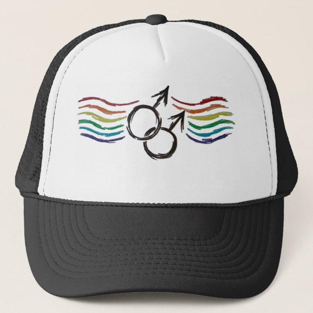 Gay Male Pride Symbol Hat (Front)