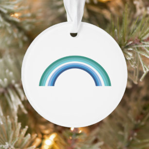 Gay Male Rainbow Azure Ornament