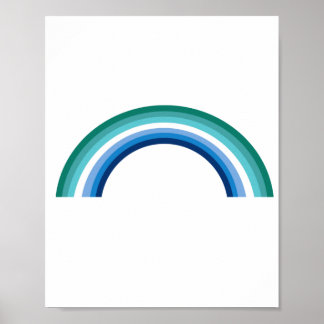 Gay Male Rainbow Azure Poster