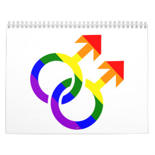 Gay male rainbow calendar