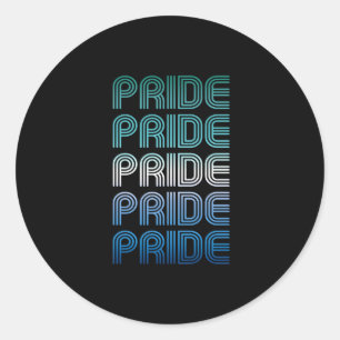 Gay Male Retro Pride Pride Classic Round Sticker