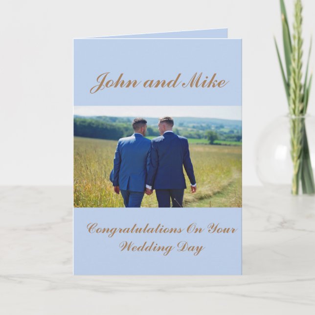 GAY MALE WEDDING CONGRATULATIONS CARD (Front)