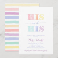 Gay Male Wedding Shower, LGBTQ rainbow