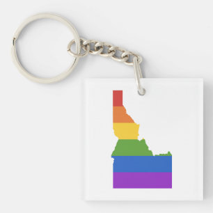 Gay Map of USA   State of Idaho Key Ring