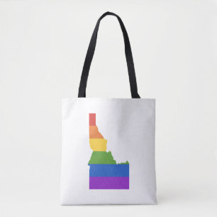 Gay Map of USA   State of Idaho Tote Bag