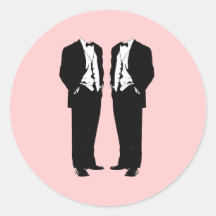 Gay Marriage Classic Round Sticker