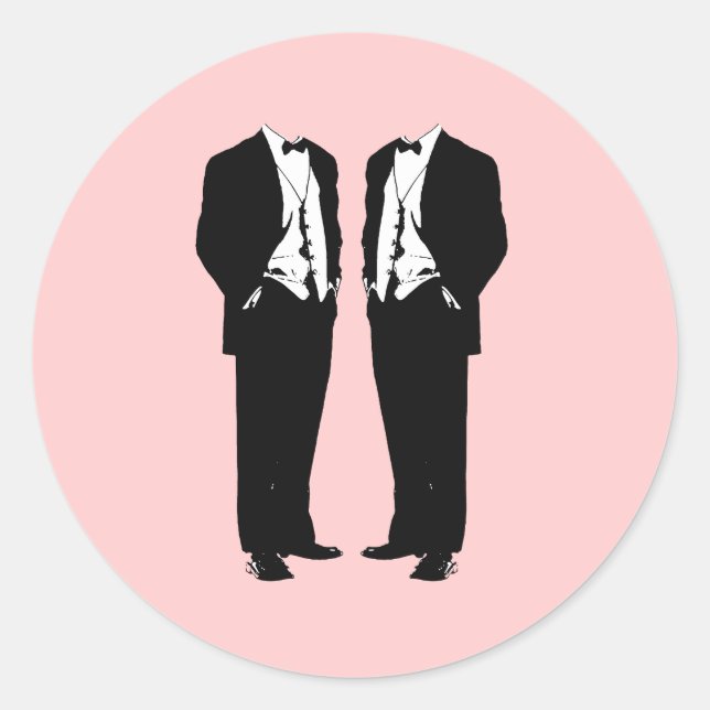 Gay Marriage Classic Round Sticker (Front)