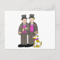 Gay Marriage Congratulations Two Men and a Dog