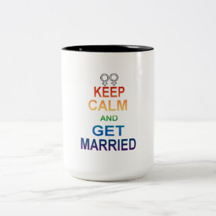 GAY marriage equality Keep Calm Gay Married Two-Tone Coffee Mug
