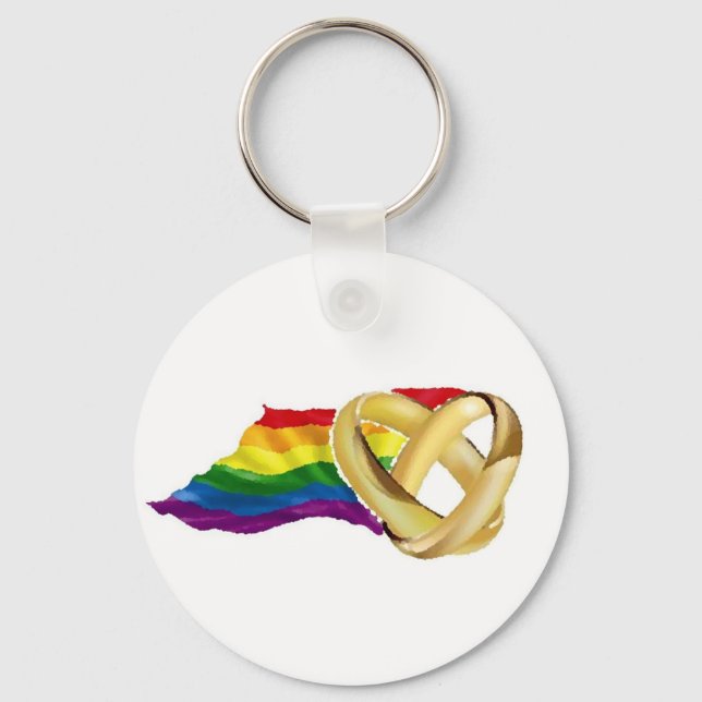 Gay Marriage Key Ring (Front)
